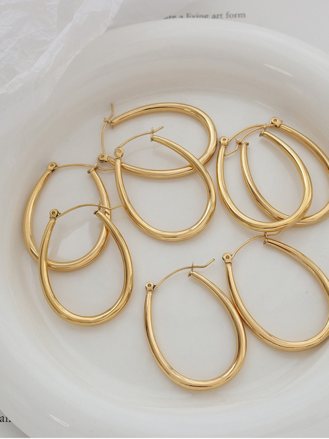 Guldbelagte stål hoops