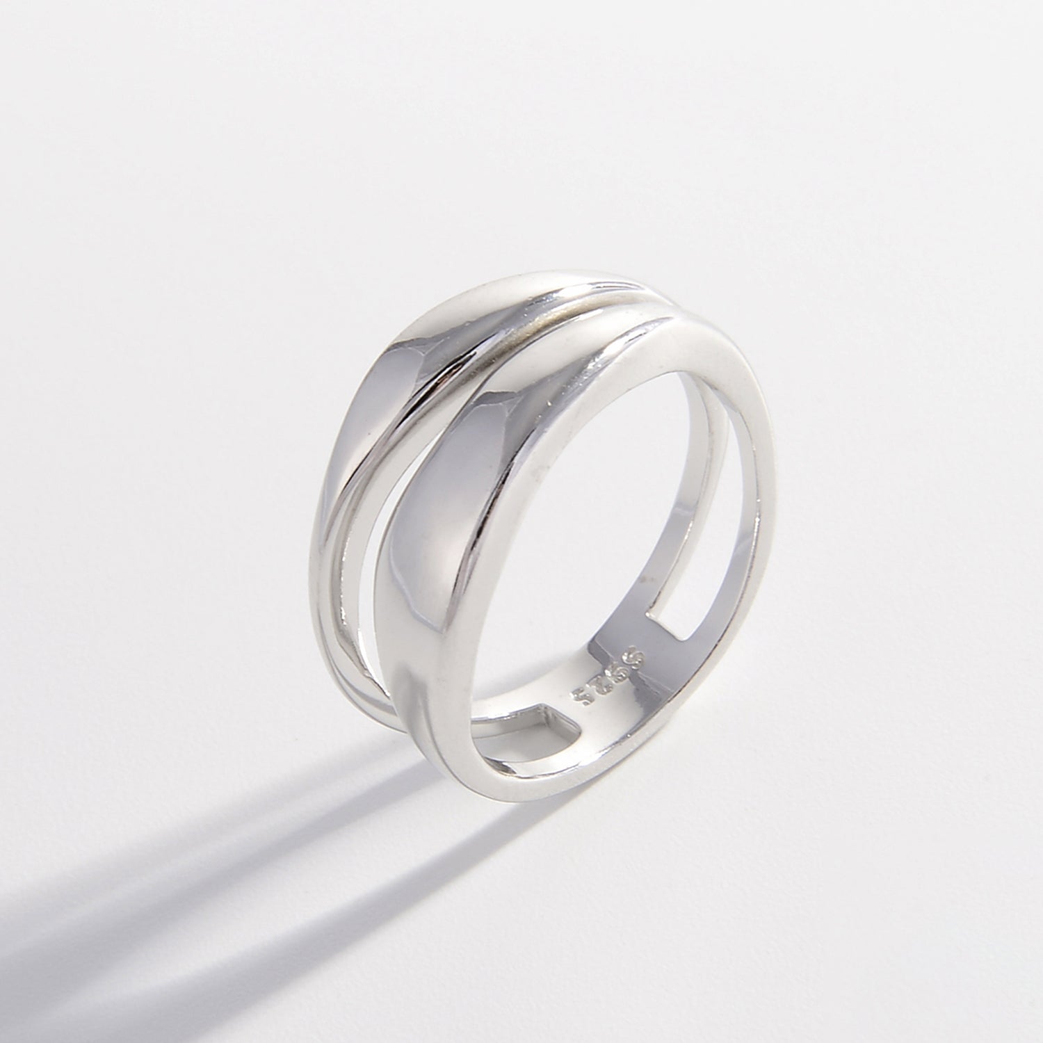 Anello d'argento a doppio strato
