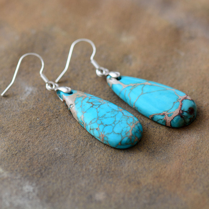 Copper Gemstone Teardrops