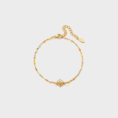 Goldenes Lotusperlenarmband