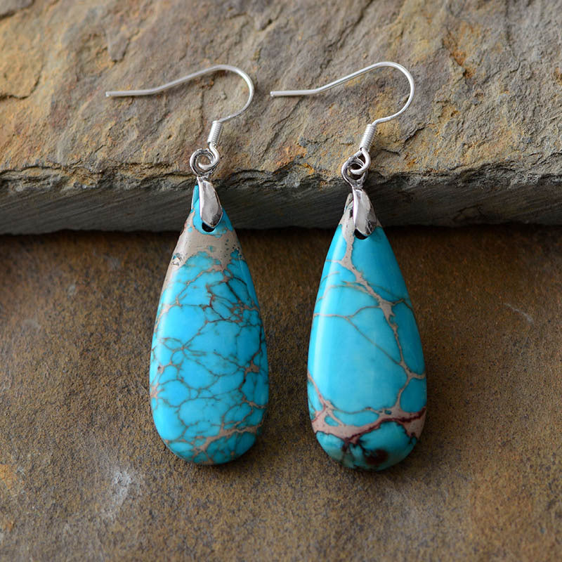 Copper Gemstone Teardrops