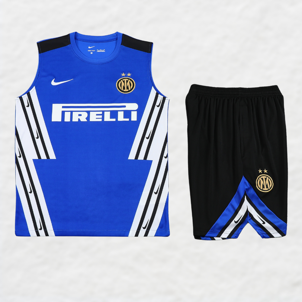 Set estivo gilet vecchia scuola blu Inter Milan 2025/26
