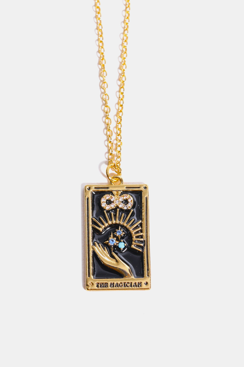Collana in acciaio con ciondolo Tarocco