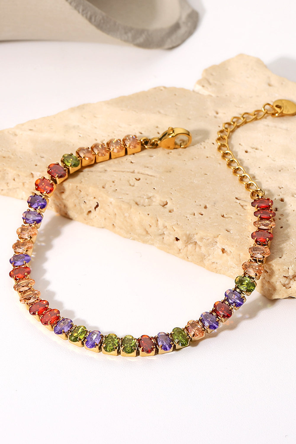 Multifarvet Zircon Guld Cuff