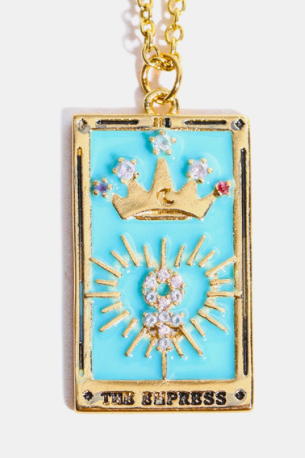 Collana in acciaio con ciondolo Tarocco