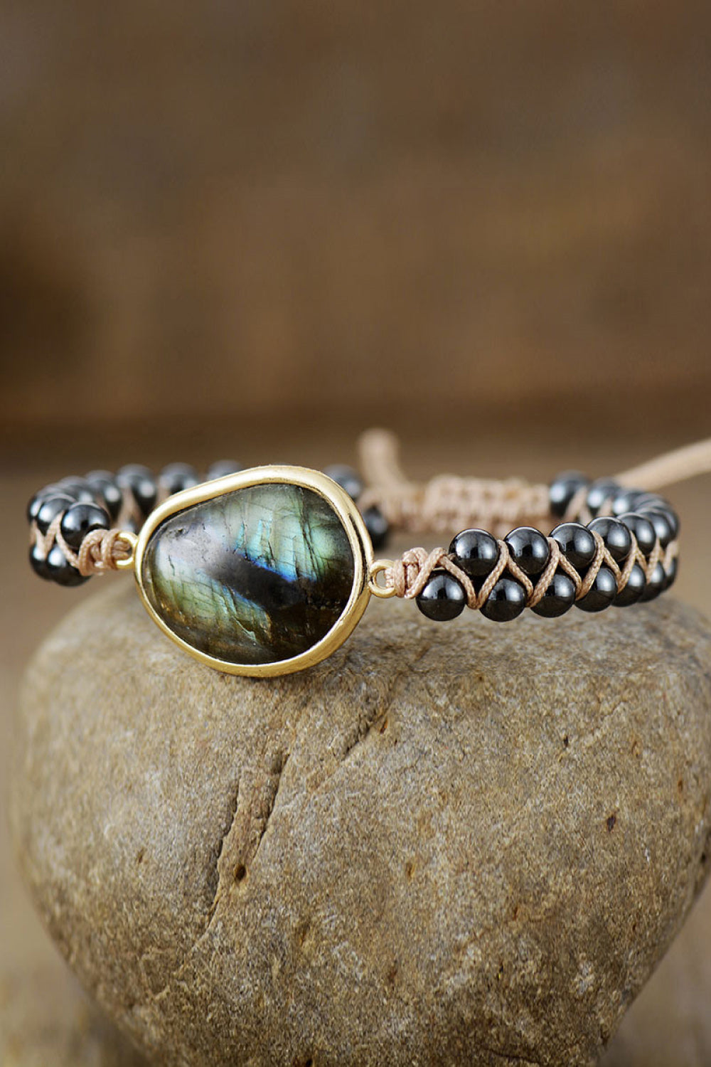 Pulsera con cuentas de piedras preciosas
