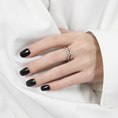 Anello Aperto Wave Zircon