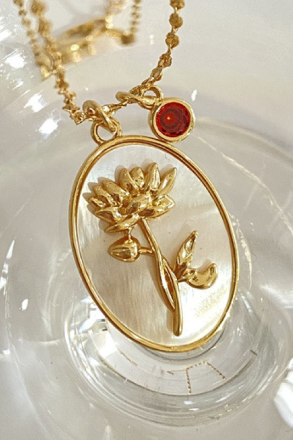Collana con Fiore a Guscio di Rame