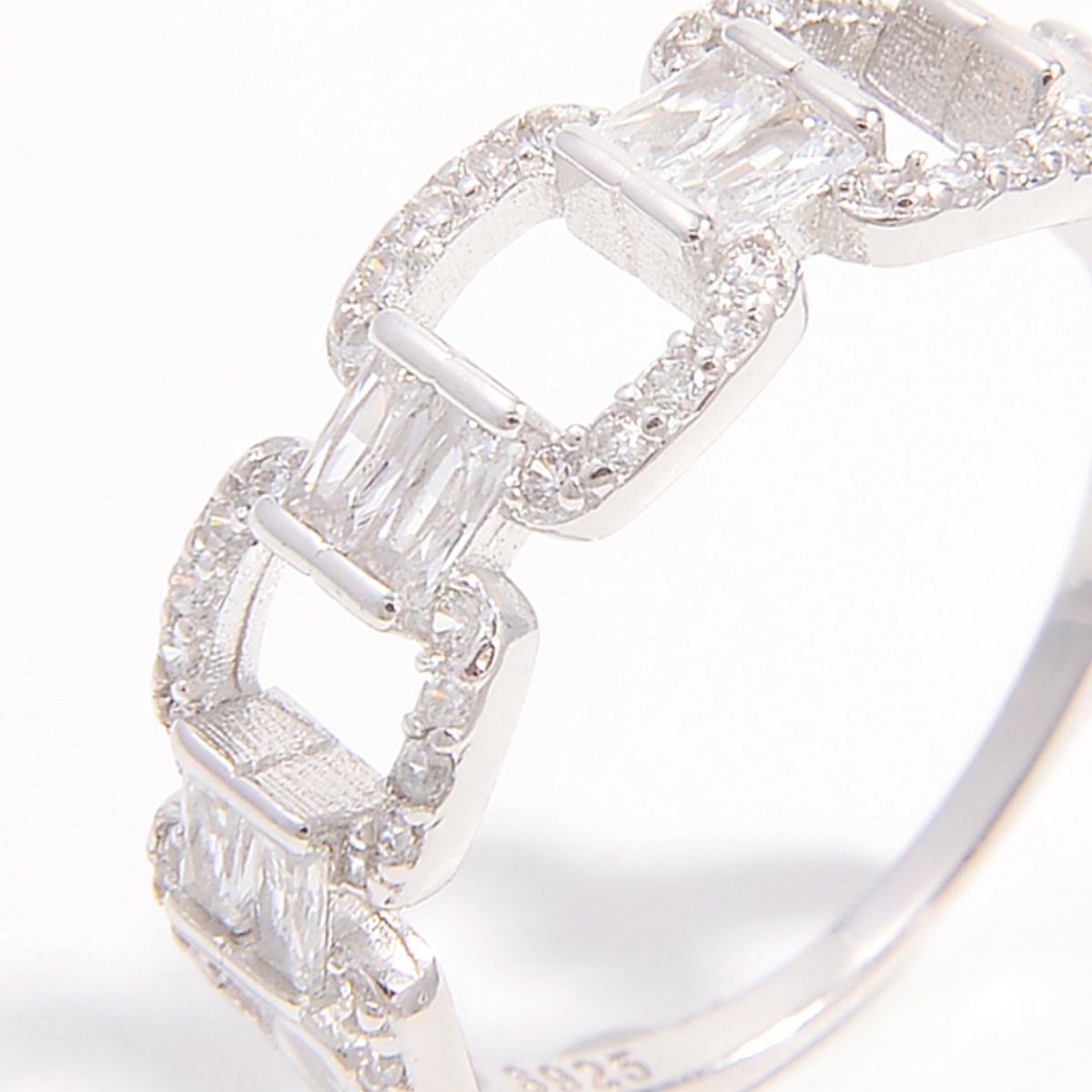 Zircon Udsnit Sølv Ring