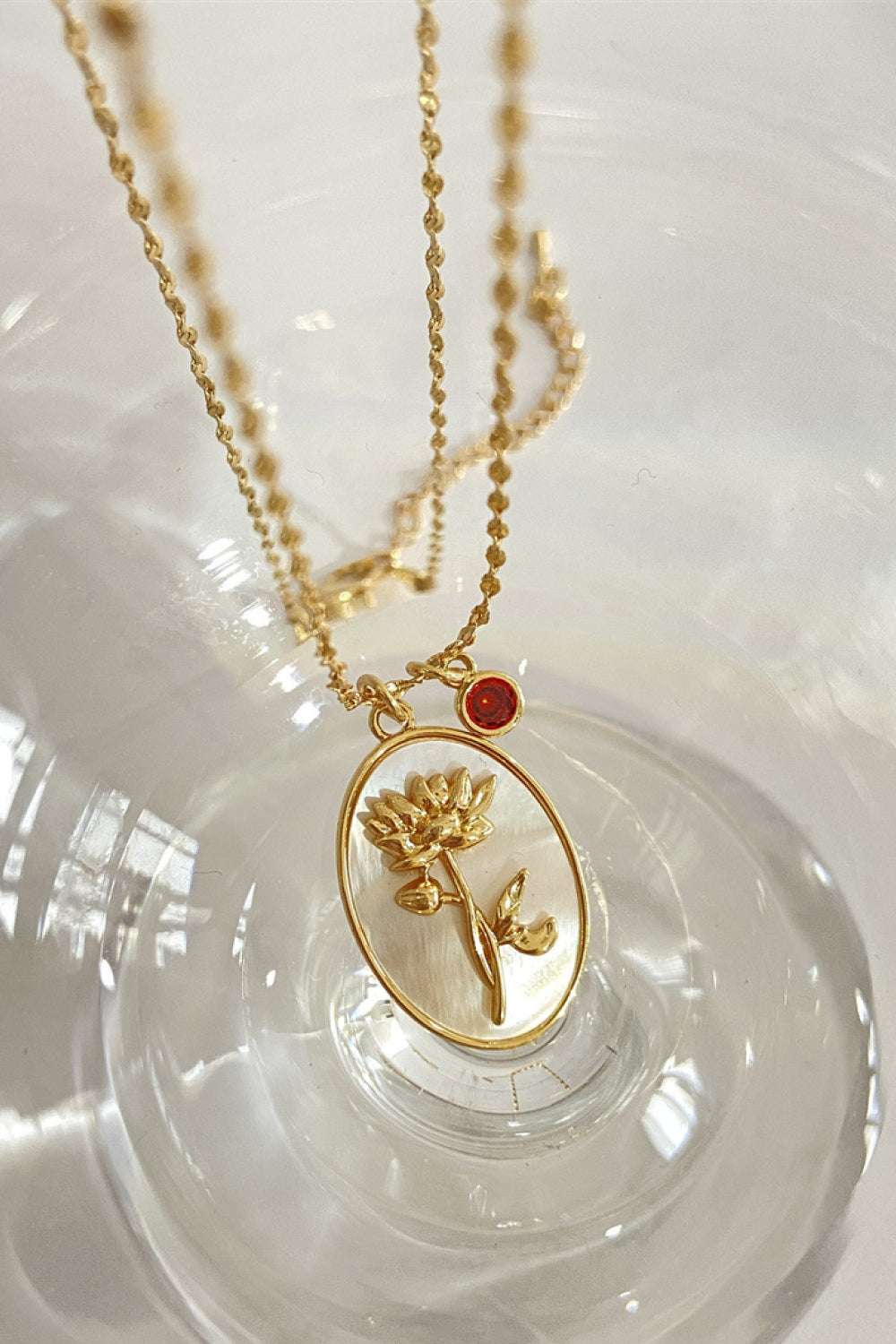 Collana con Fiore a Guscio di Rame