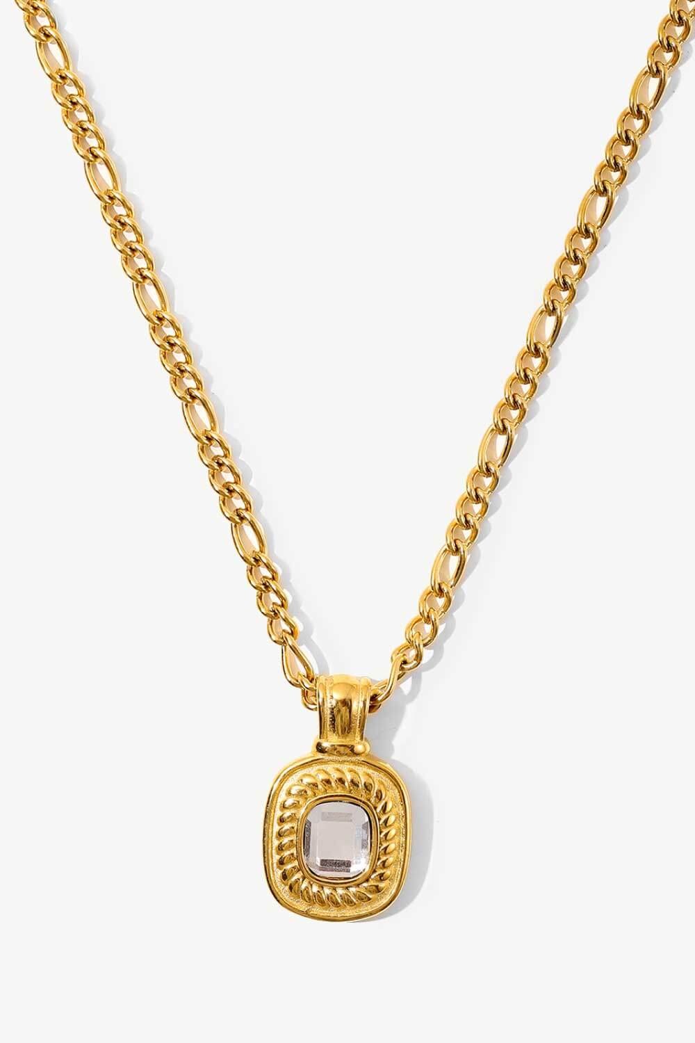 Guld Rhinestone Vedhæng Kæde
