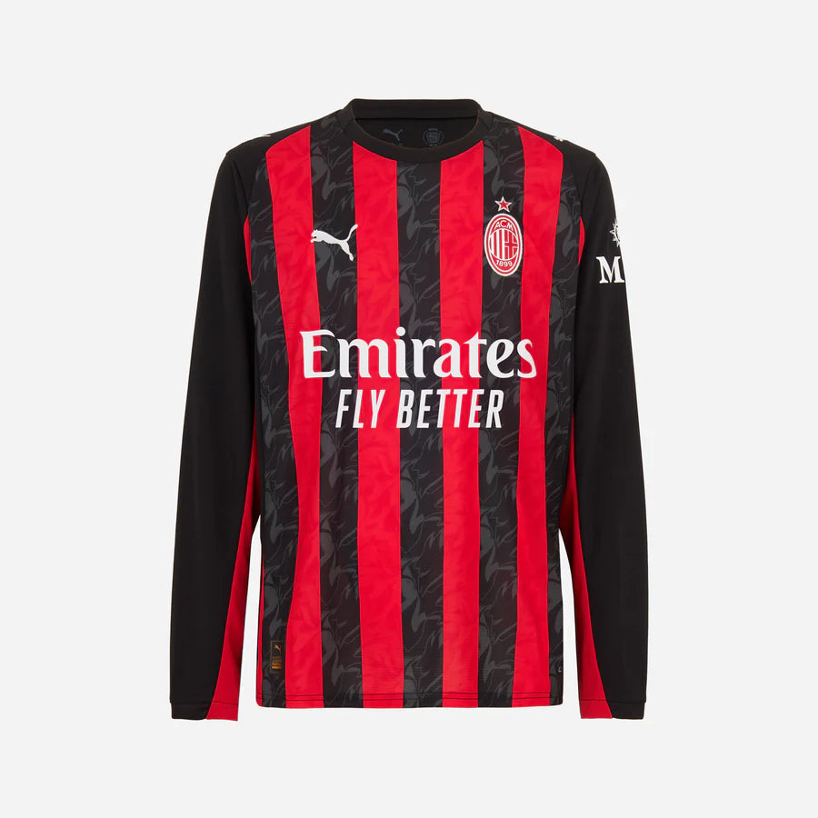 2025/26 AC Milan Long Sleeve Home Shirt