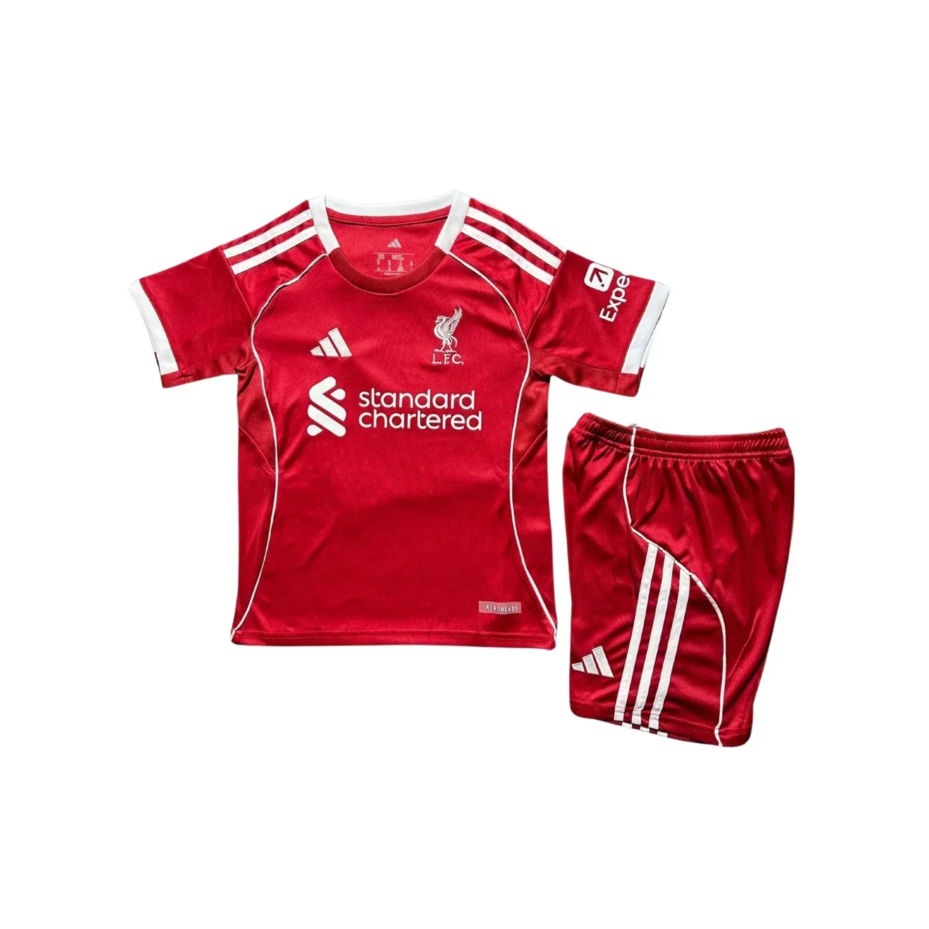 Kit da calcio casalingo per bambini Liverpool 2025-2026