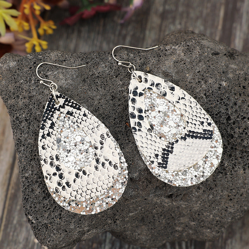 Gocce di pelle con paillettes
