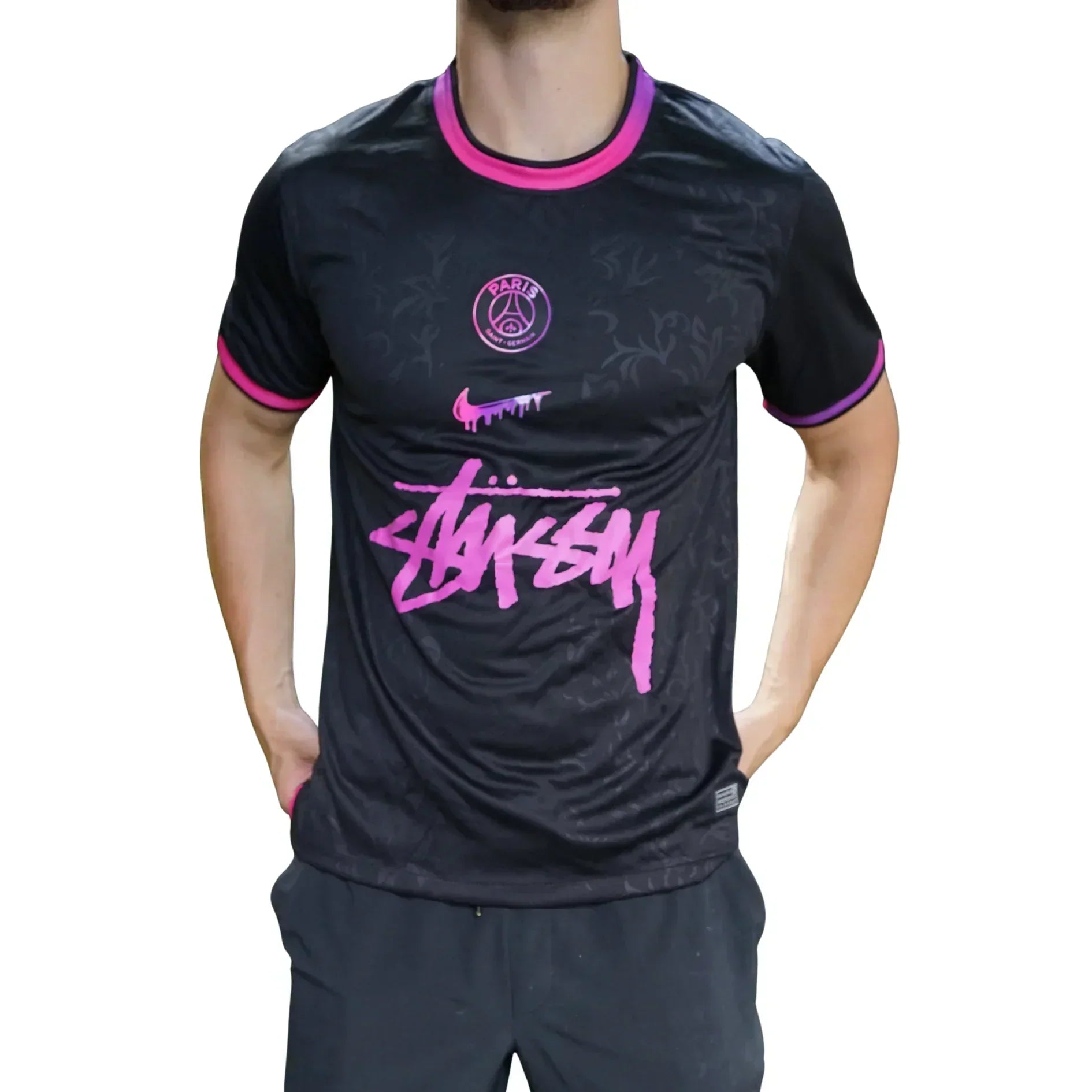 Stussy PSG Parigi Camicia Nera