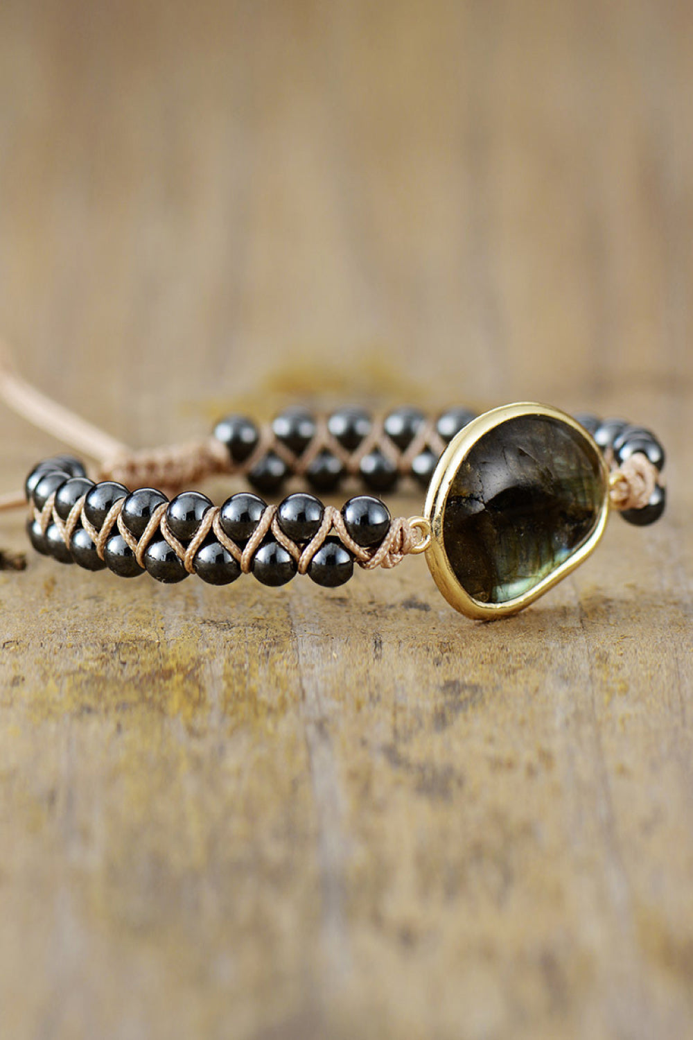 Pulsera con cuentas de piedras preciosas