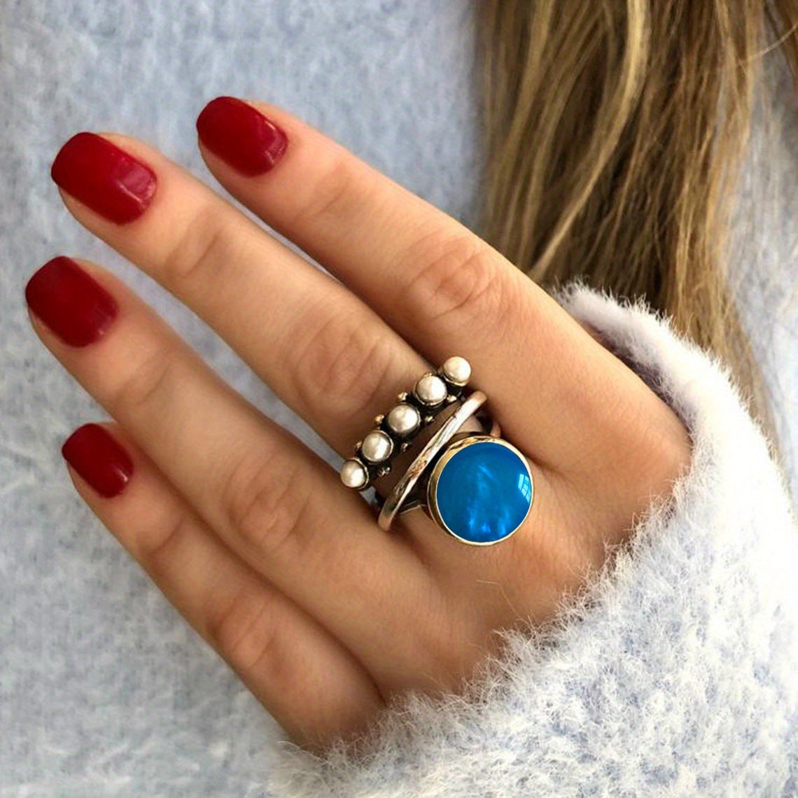 Anello aperto a triplo strato
