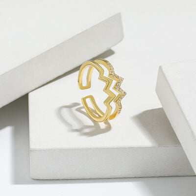 Anello Aperto Wave Zircon
