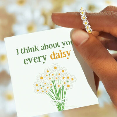 Blumen Zirkon Silber Ring