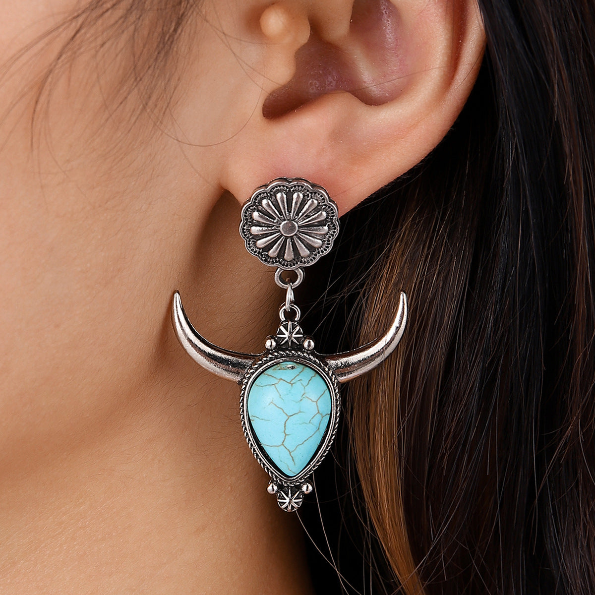 Cow-Shaped Turquoise Drops