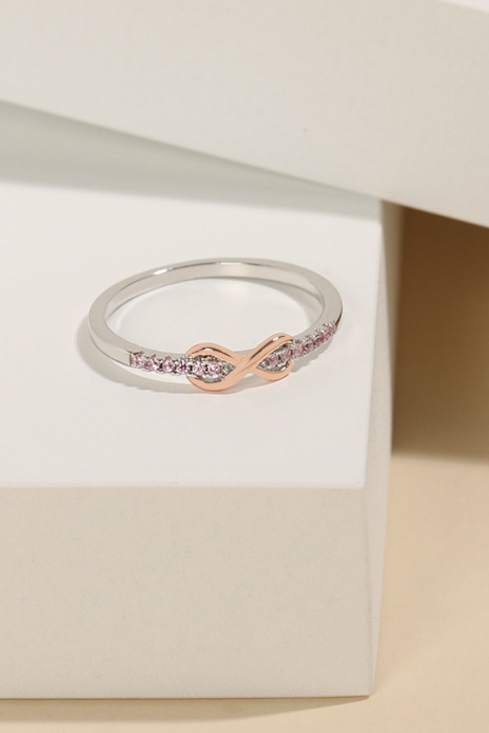 Zircon Infinity Anello Argento