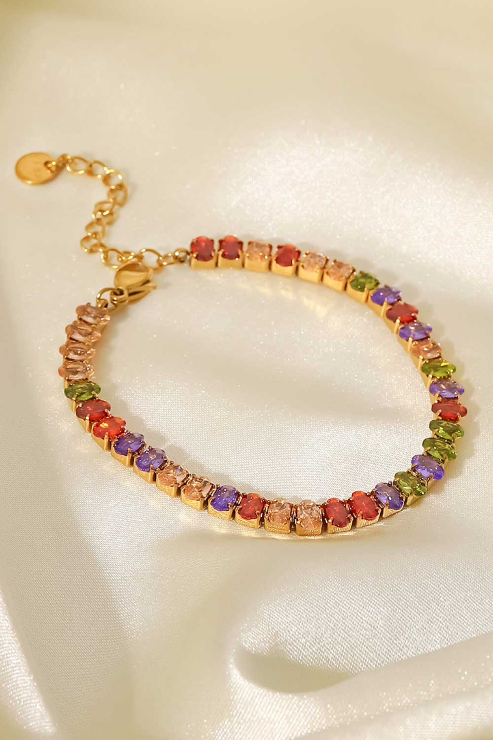 Multifarvet Zircon Guld Cuff