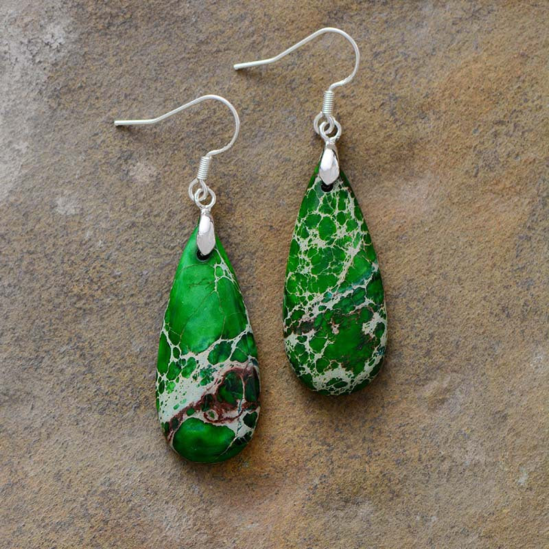 Copper Gemstone Teardrops