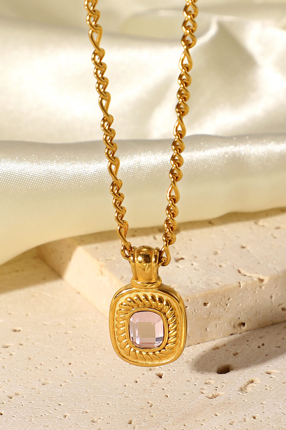 Guld Rhinestone Vedhæng Kæde