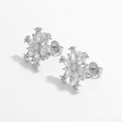 Zircon Snefnug Sølv Studs