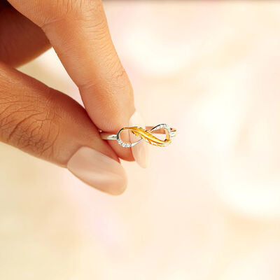 Feder Zirkon Silber Ring