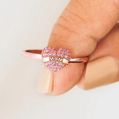 Mor Hjerte Graveret Ring