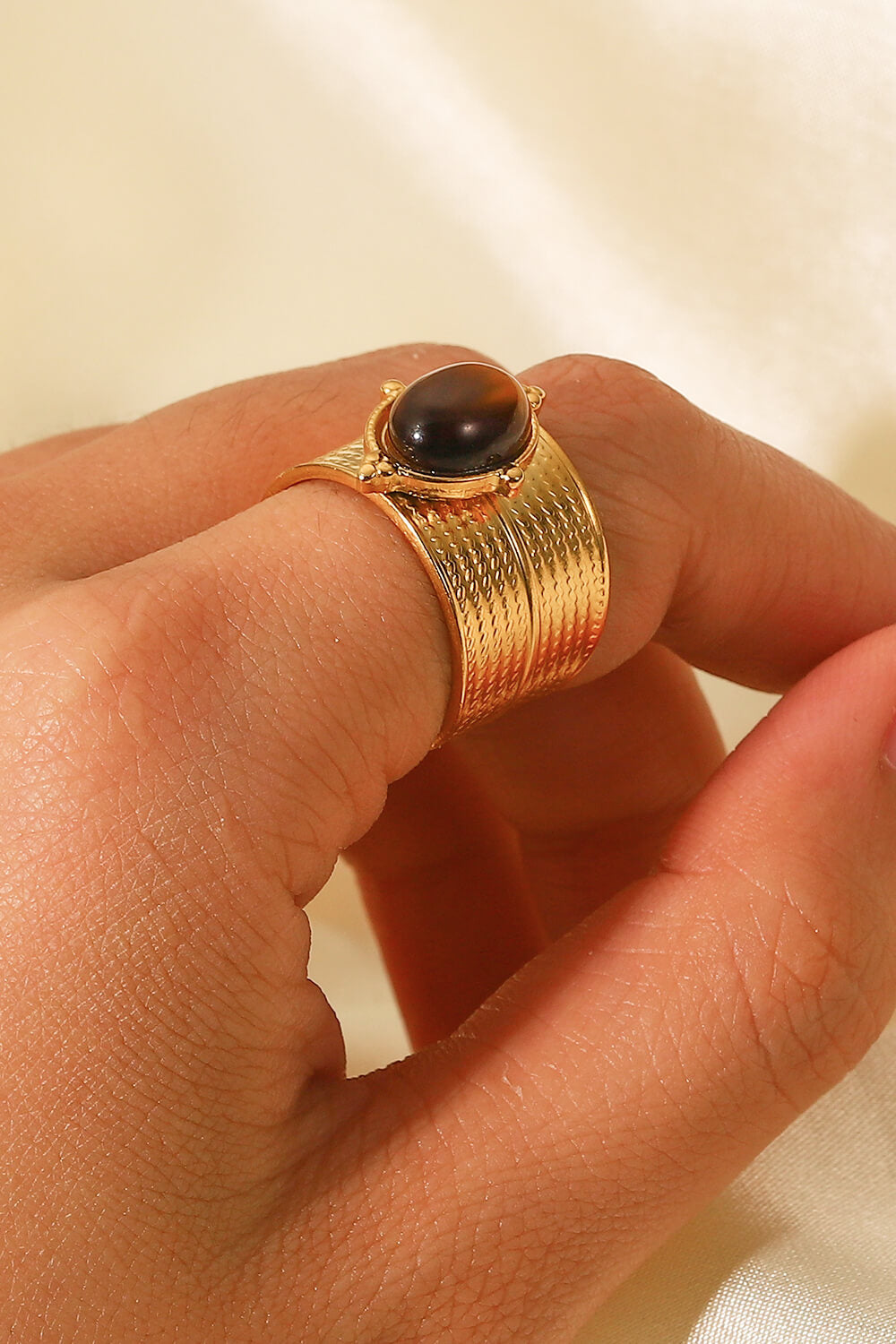 Guld Bred Åben Ring