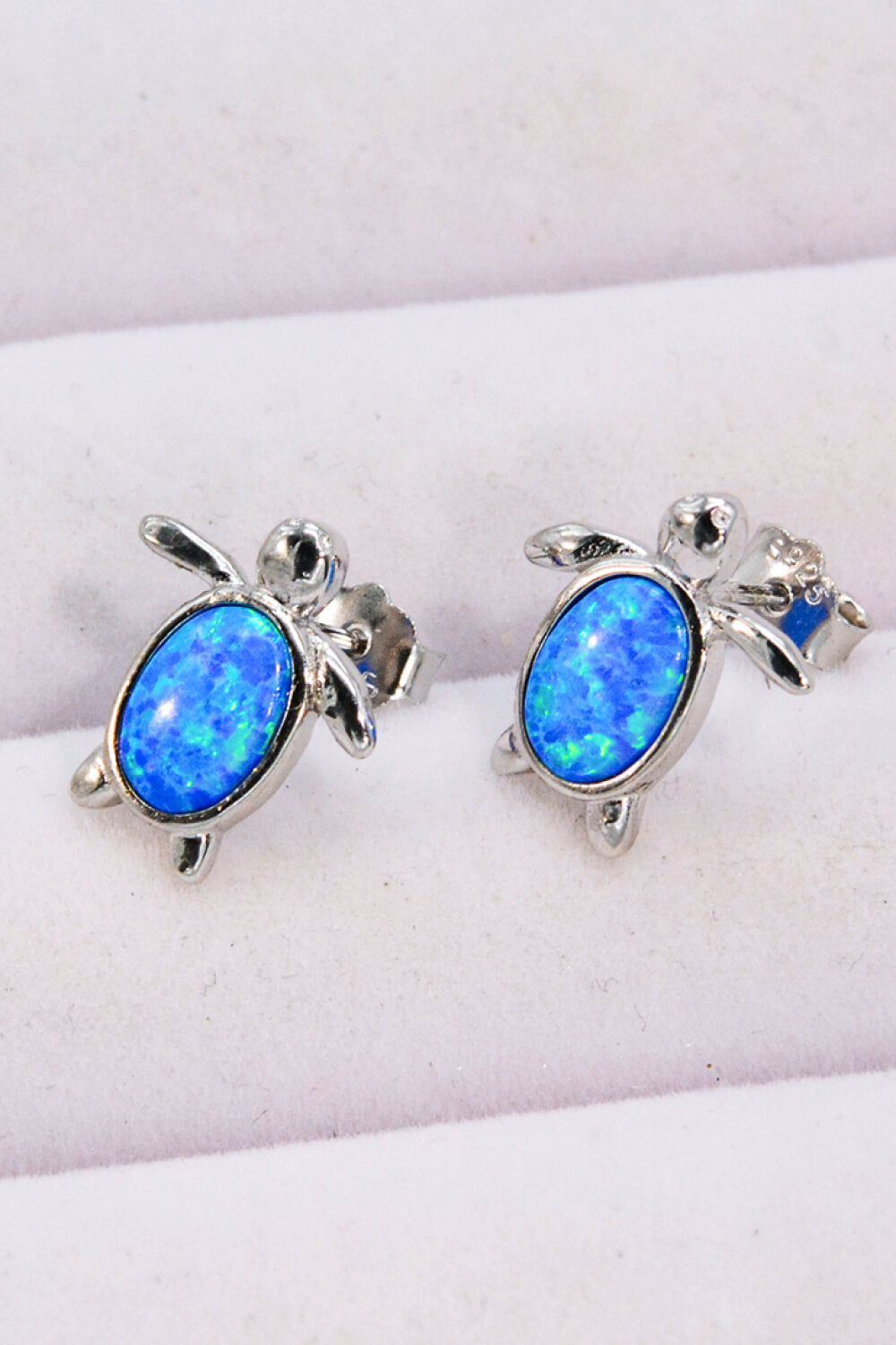 Orecchini a bottone Opal Turtle