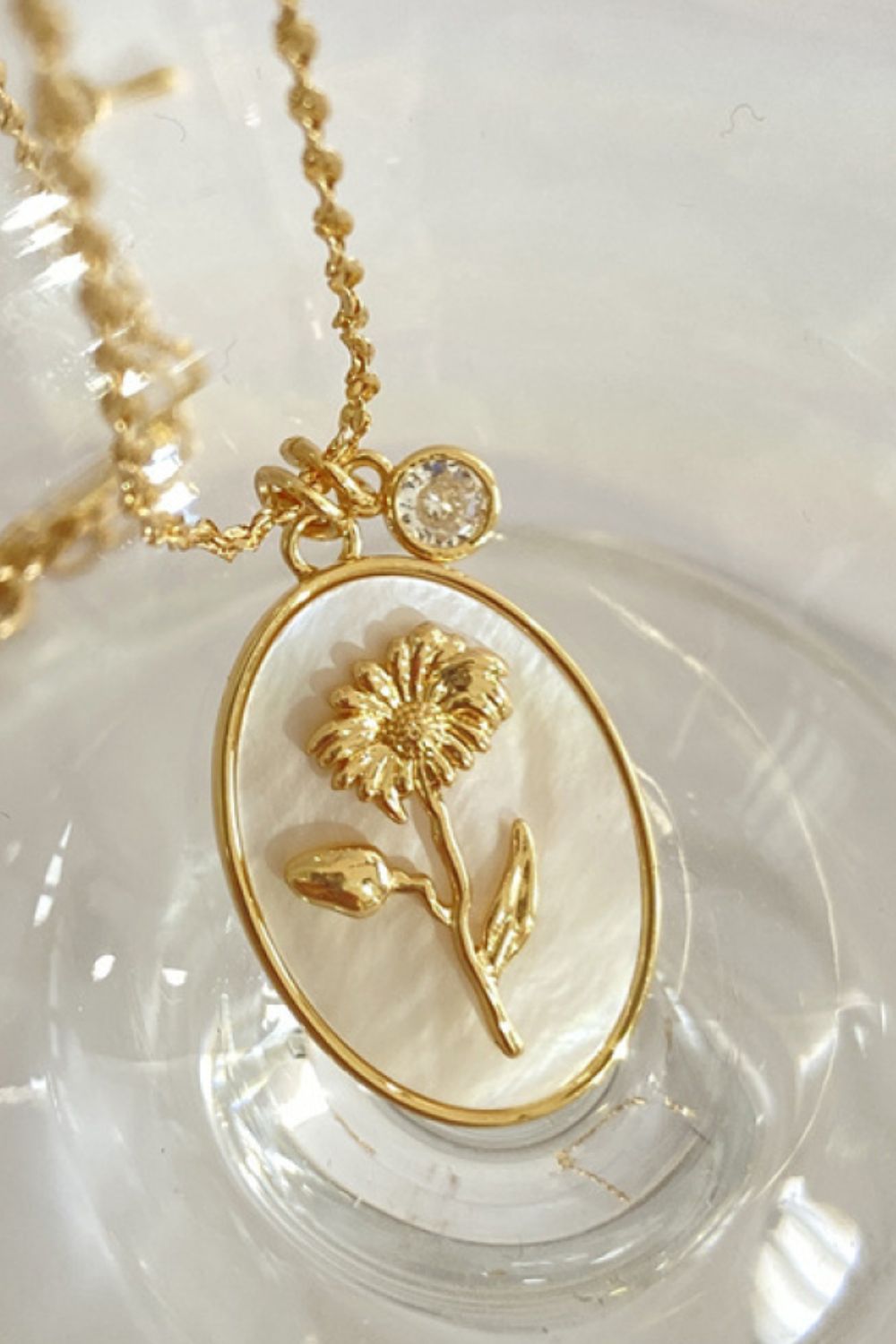 Collana con Fiore a Guscio di Rame