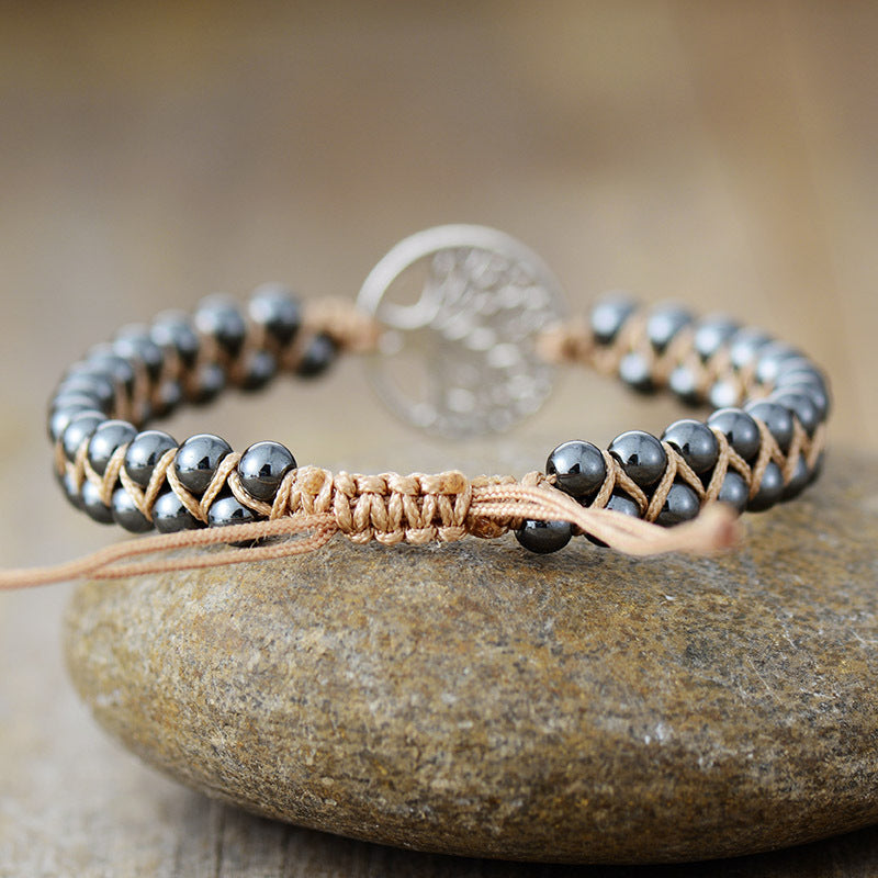 Braided Stone Alloy Cuff