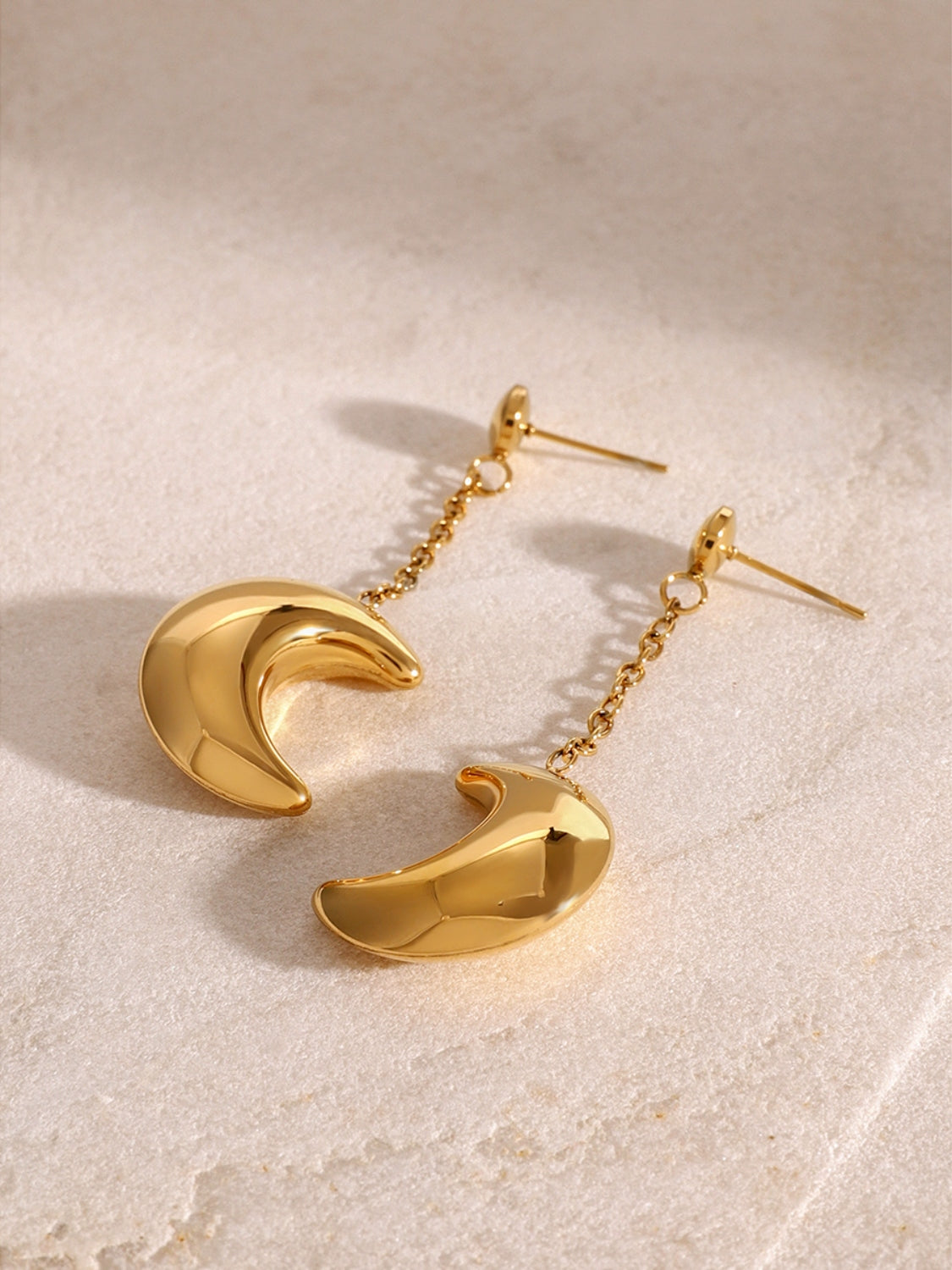 Pendenti a mezzaluna in acciaio