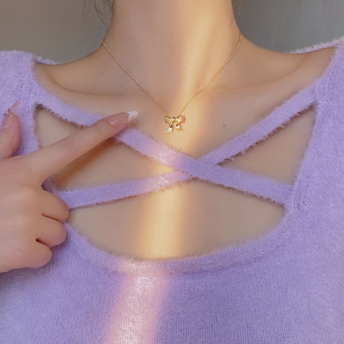 Copper Bow Pendant Chain