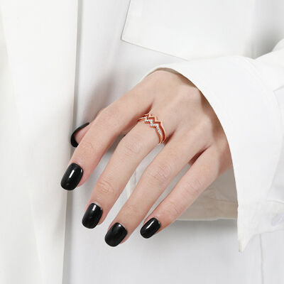 Anello Aperto Wave Zircon