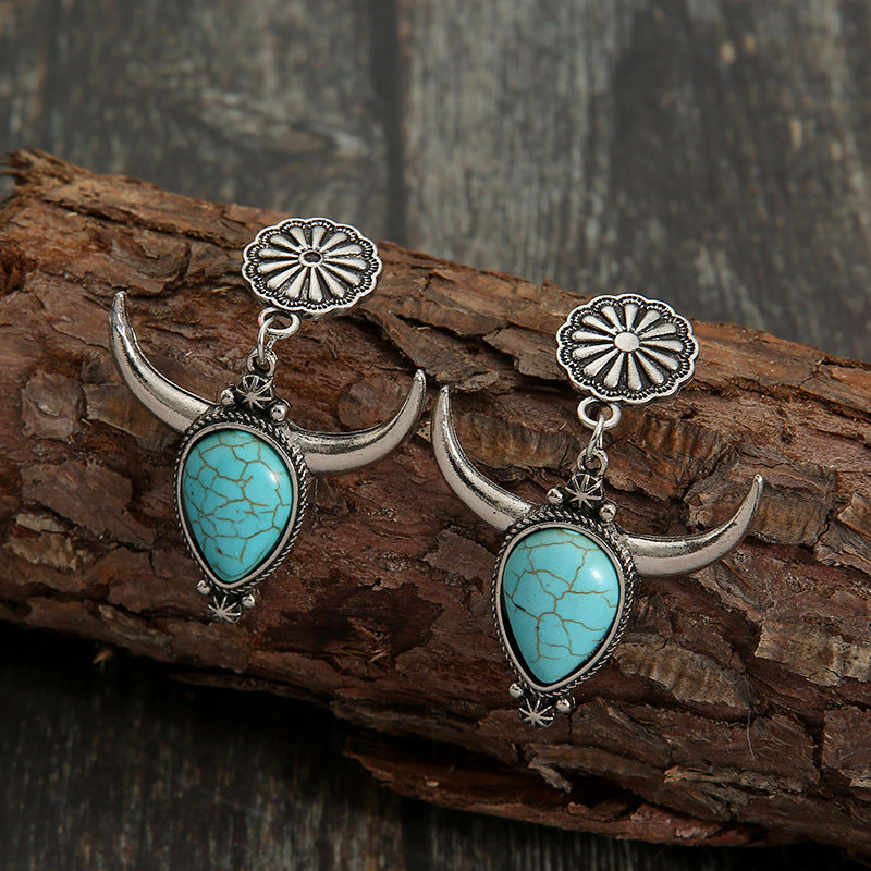 Cow-Shaped Turquoise Drops