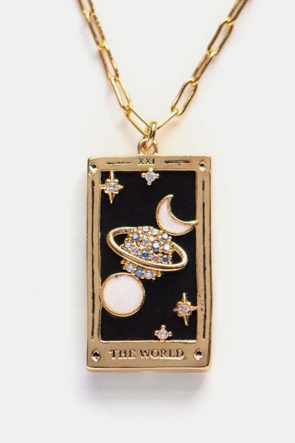 Collana in acciaio con ciondolo Tarocco