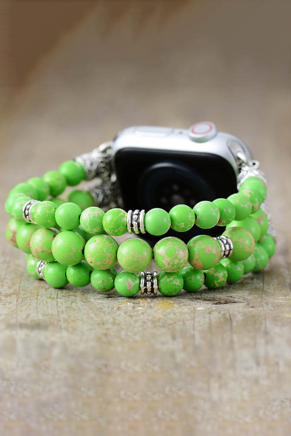 Jasper Beaded Watch Cuff