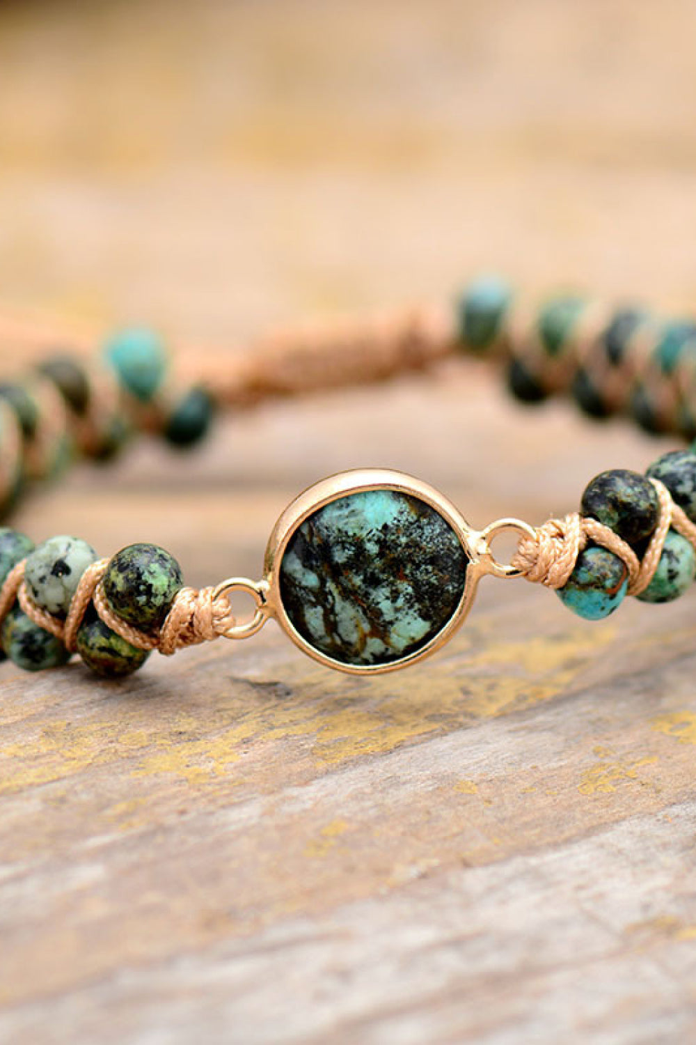 Bracciale artigianale con perline di rame