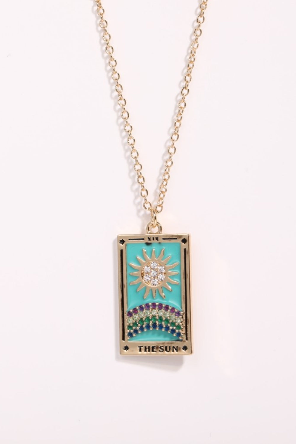 Collana in acciaio con ciondolo Tarocco