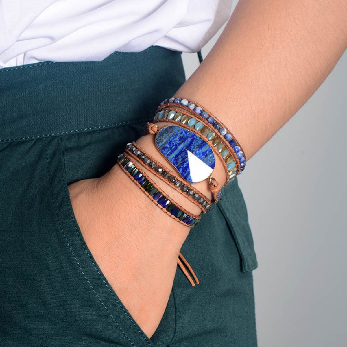 Lapis Lazuli Stacked Cuff