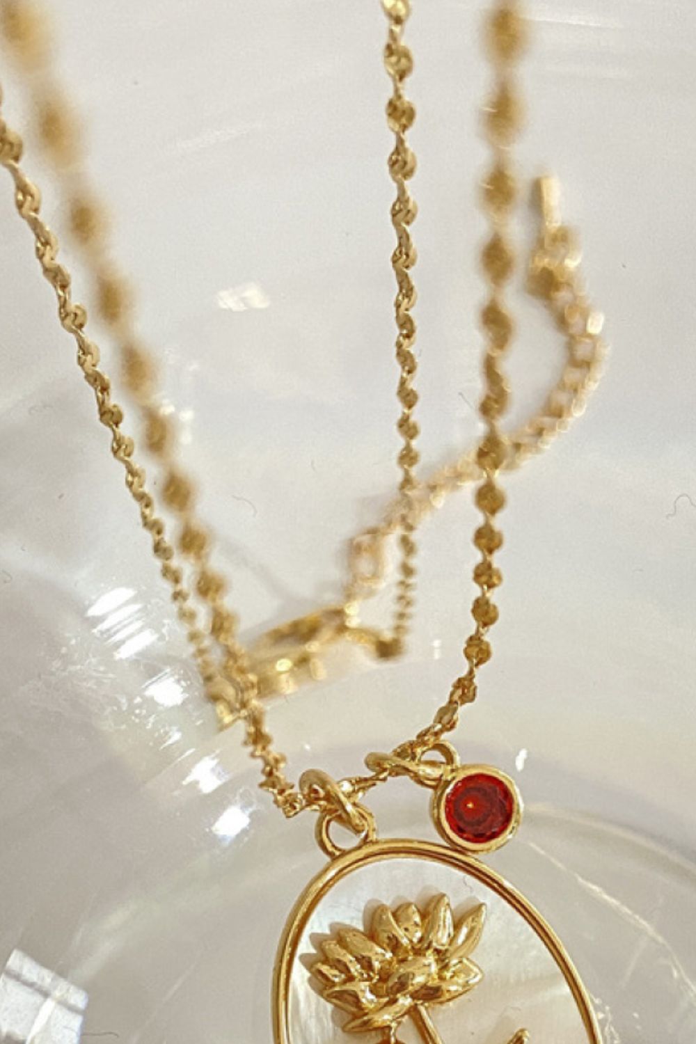 Collana con Fiore a Guscio di Rame