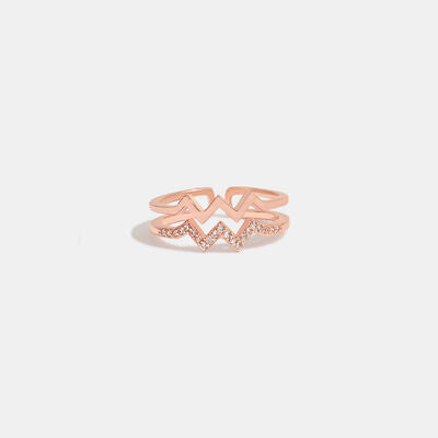 Anello Aperto Wave Zircon
