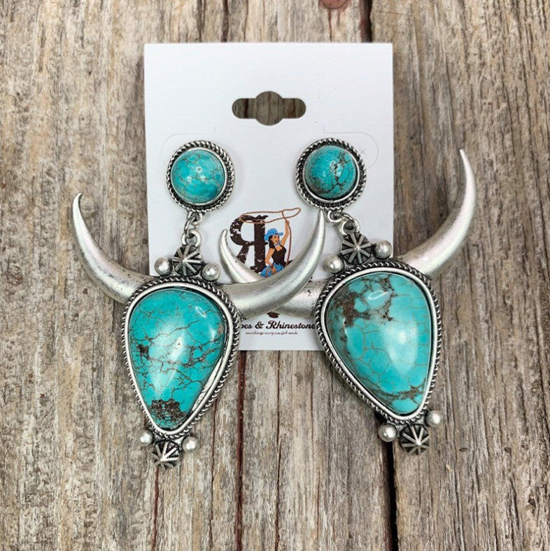 Cow-Shaped Turquoise Drops