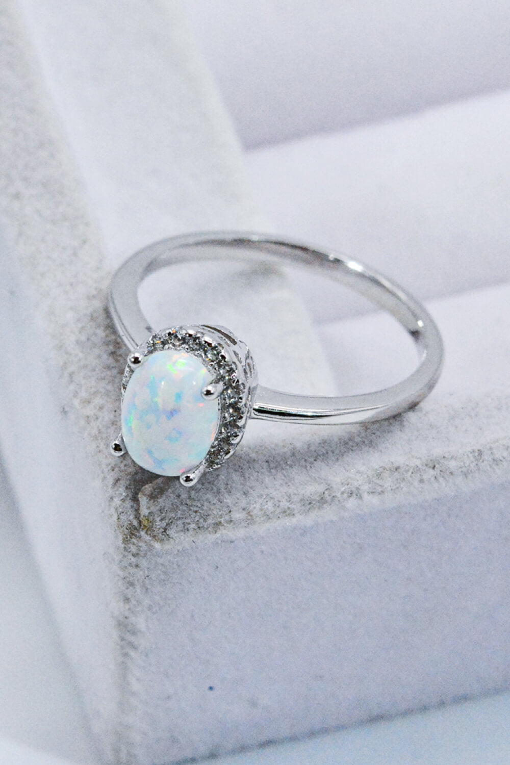 4-zackiger Opal-Silberring