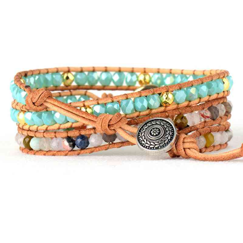 Braccialetto a perline stratificate Opal
