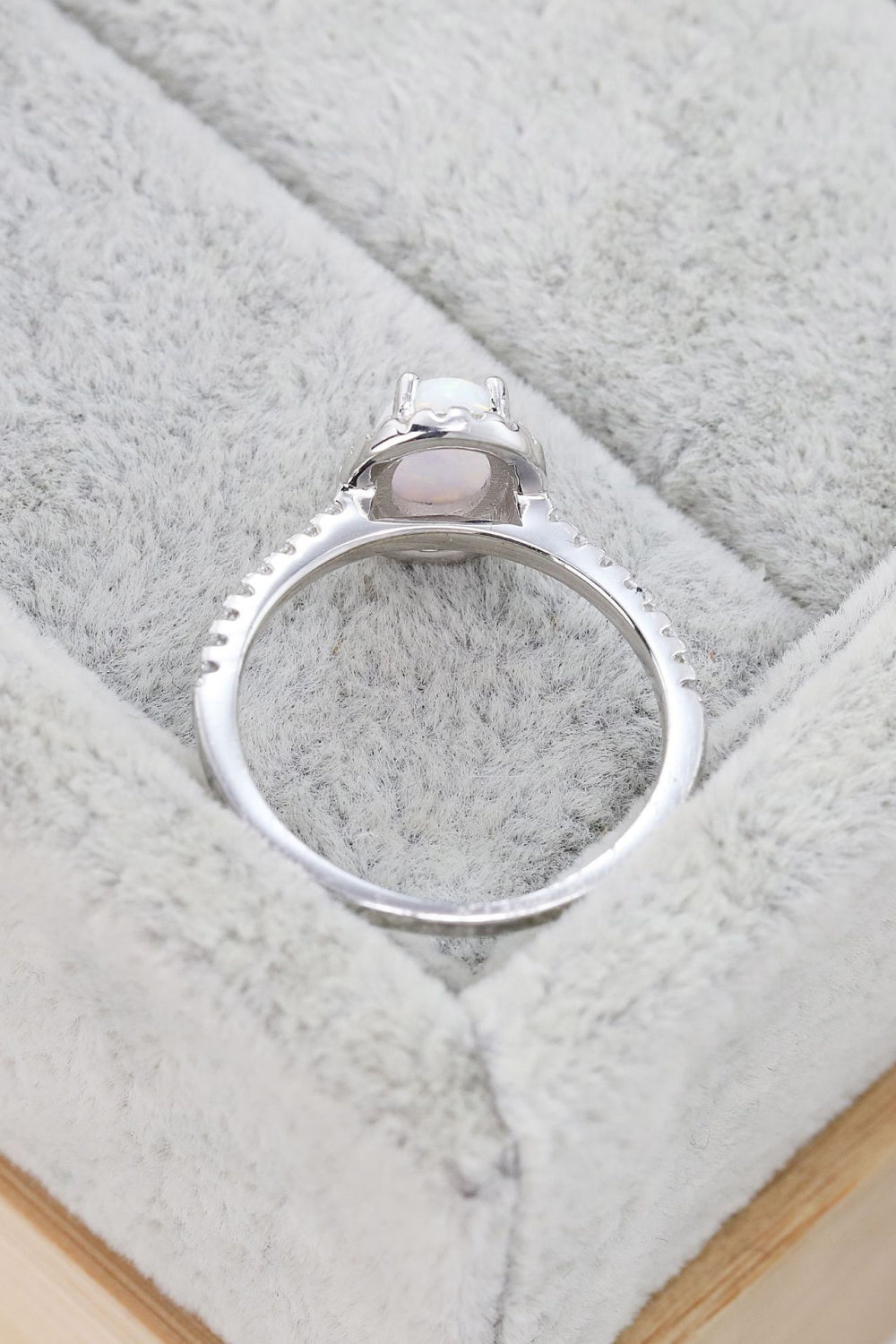 Opal Halo Zilveren Ring